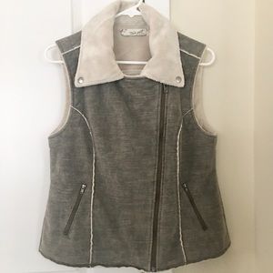 True Grit Dry Goods Faux Fur Moto Vest